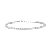 Mabina Bracciale tennis regolabile in argento con zirconi 533285